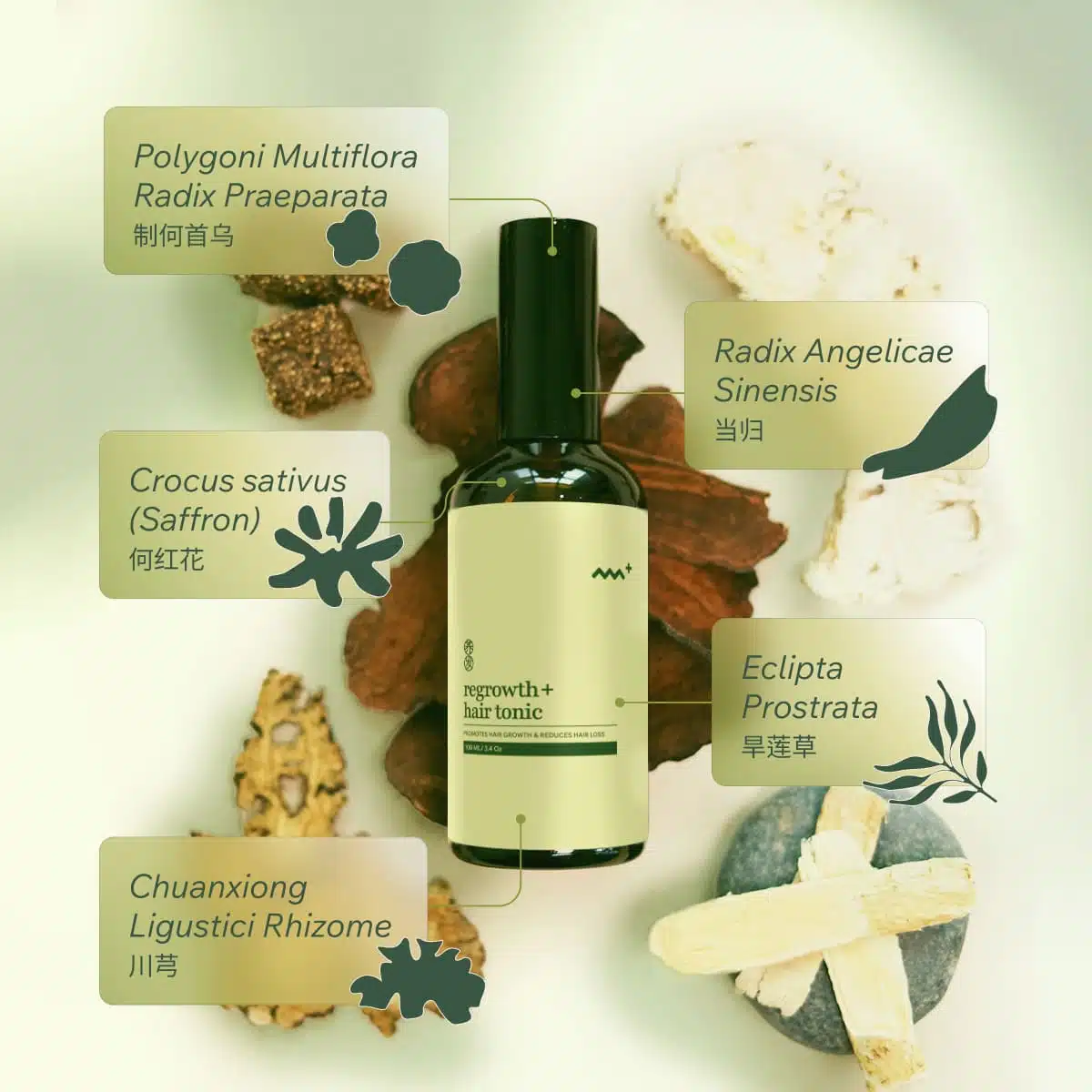 PULSE Regrowth+ Hair Tonic Key Herbs sq-min